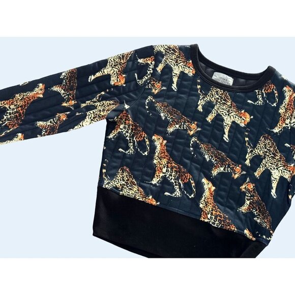 URBAN OUTFITTERS Quilted Crew Neck Cropped Sweatshirt Size M - Picture 5 of 8